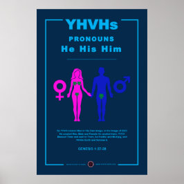 Póster Pronouns de YHVH