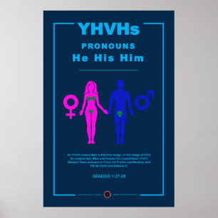 Póster Pronouns de YHVH