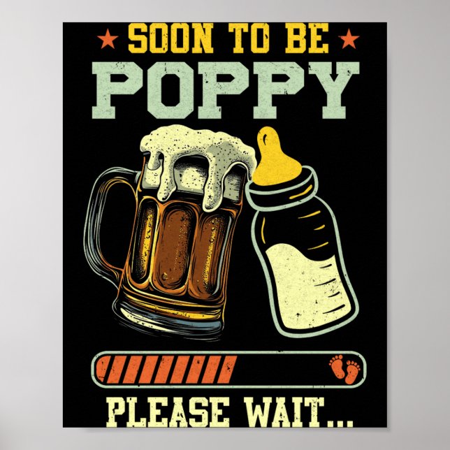 Póster Pronto a ser Ppy Est 2025 Anuncio de Embarazo L  (Frente)