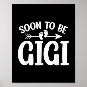 Póster Pronto Estará Gigi Mujeres Invitación De Embarazo