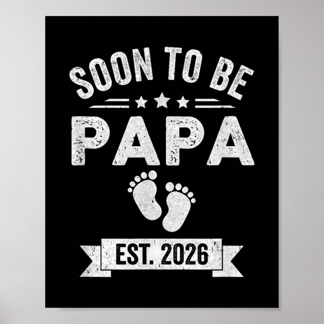 Póster Pronto Ser Papa 2026 Padres Día Primero Papa T (Frente)