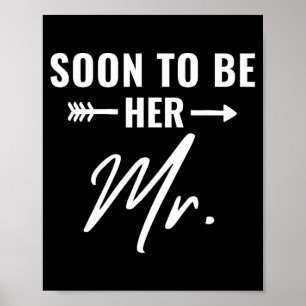 Póster Pronto será el futuro marido prometido novio boda