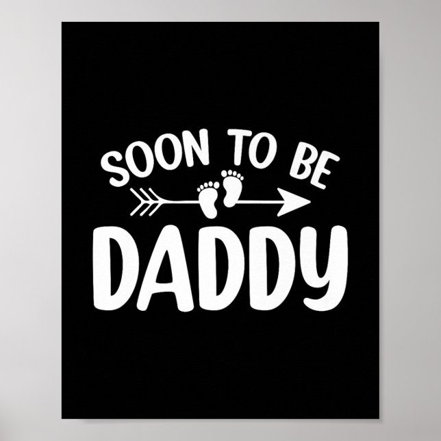 Póster Pronto Será Papi Funny Invitación De Embarazo (Frente)