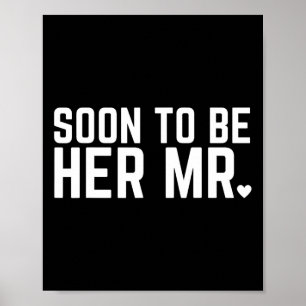 Póster Pronto Será Su Futuro Esposo Groom Boda Mar