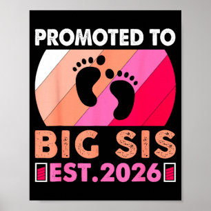 Póster Pronto Seré Hermana Mayor 2026 Divertido Ascendido
