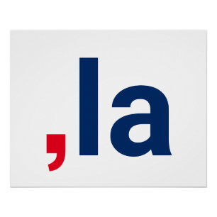 Póster Pronunciación divertida patriótica Comma La kamala