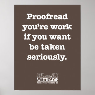 Póster Proofread You are Work