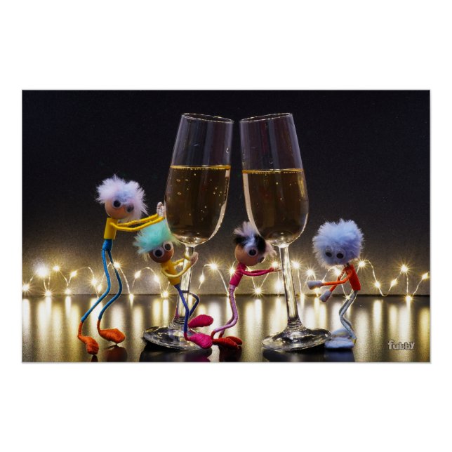 Póster Proostende Fubby's die wat te vieren hebben. (Anverso)