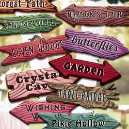 Póster Prop. Fiesta de Rótulo de DIY con dirección forest