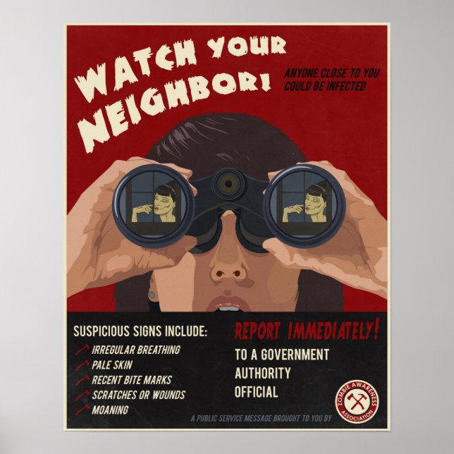 Póster Propagación zombi (Frente)