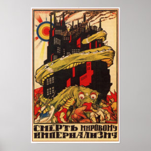 Póster Propaganda 1919 de Bolchevique del soviet de URSS