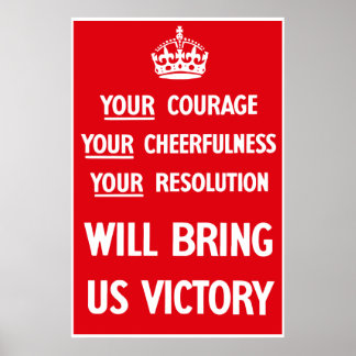 Póster Propaganda británica para la Segunda Guerra Mundia
