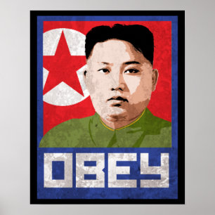 Póster Propaganda de Kim Jong Un - OBEY -