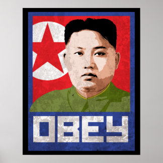 Póster Propaganda de Kim Jong Un - OBEY -