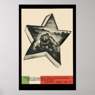 Póster Propaganda de Mussolini