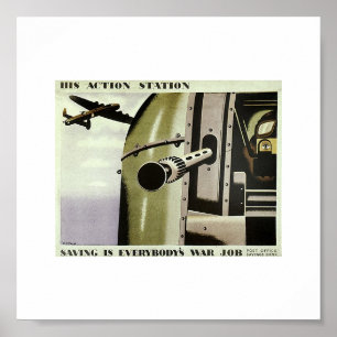 Póster Propaganda del vintage WW2