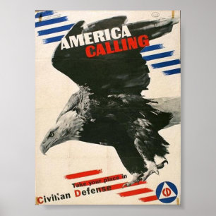 Póster Propaganda del vintage WW2