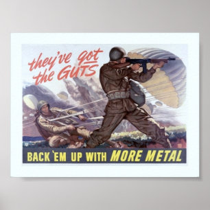 Póster Propaganda del vintage WW2