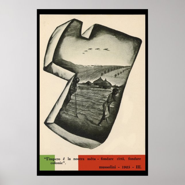 Póster Propaganda Mussolini (Frente)