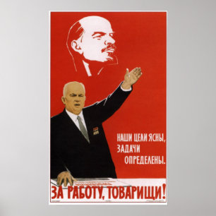 Póster Propaganda soviética Nikita Khrushchev 1962 de