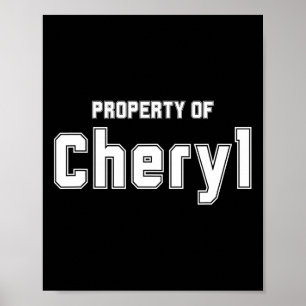 Póster Propiedad De Cheryl Regalos Divertidos De Soltero