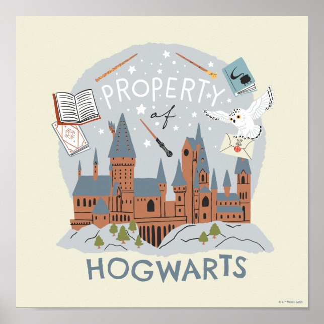 Póster Propiedad de Hogwarts Personalizado Graphic (Frente)