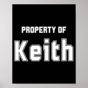 Póster Propiedad de Keith Regalos Divertidos para Despedi