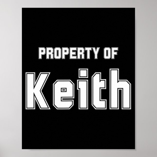 Póster Propiedad De Keith Regalos Divertidos Para Despedi (Frente)
