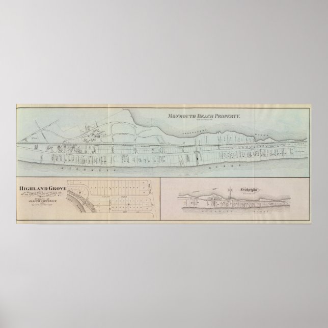 Póster Propiedad de Monmouth Beach en Nueva Jersey (Frente)