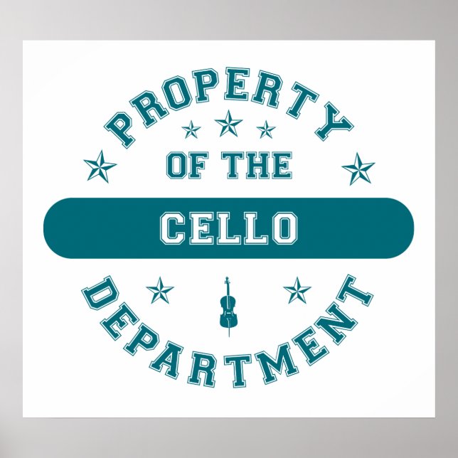 Póster Propiedad del Departamento de Cello (Frente)