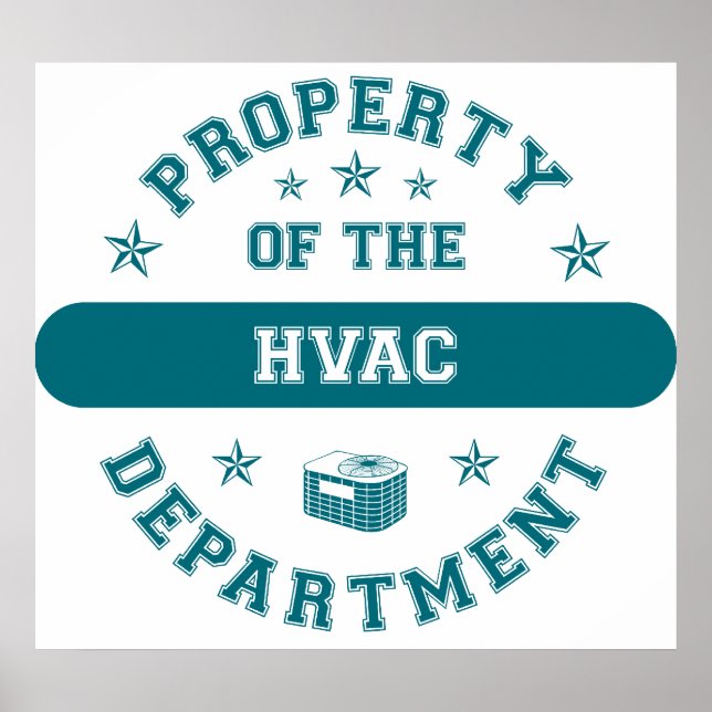 Póster Propiedad del Departamento de HVAC (Frente)