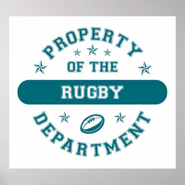 Póster Propiedad del Departamento de Rugby (Frente)