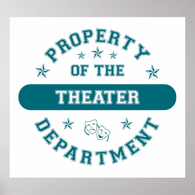 Póster Propiedad del Departamento de Teatro (Frente)