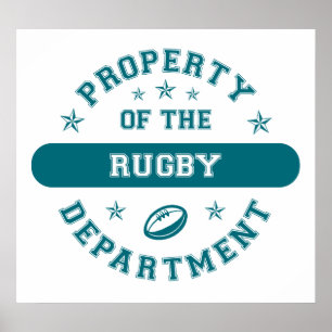 Póster Propiedad del departamento del rugbi