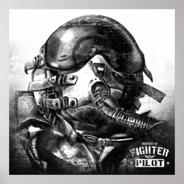 Póster Propiedad Del Piloto De Lucha (Frente)