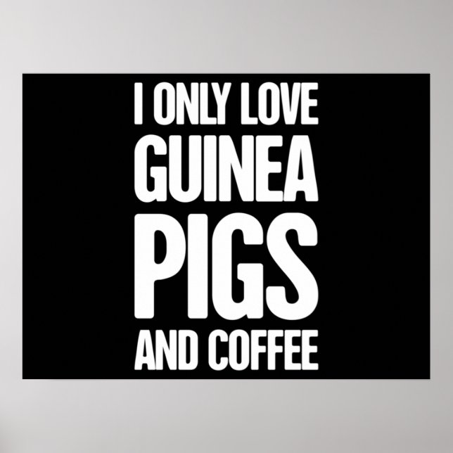 Póster Propietario de cerdo guineano mascota (Frente)