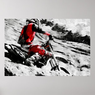 Póster Propietario De La Montaña - Motocross Dirt-Bike Ra