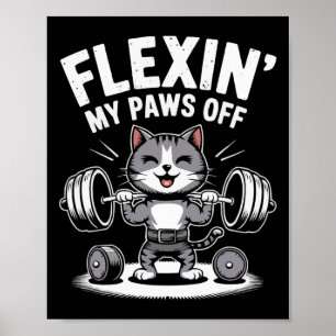 Póster Propietario del gato de la carrocería Fitness Work