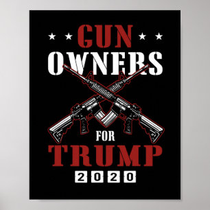 Póster Propietarios de Armas por Trump Republicano Conser