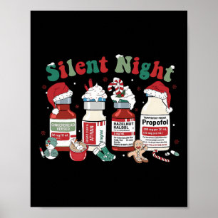 Póster Propofol Retro Noche Silenciosa Enfermeras De Uci