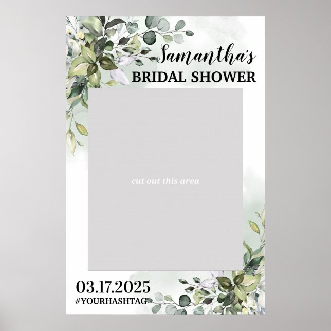 Póster Propósito de Foto de Foliaje Verde Boho para Despe (Frente)
