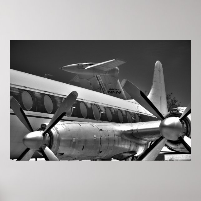 Póster Props y colas en blanco y negro (Frente)