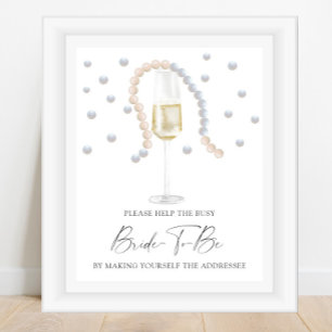 Póster Prosecco - ayuda a la novia ocupada Dirección