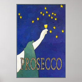Póster Prosecco, Estrellas de Vino