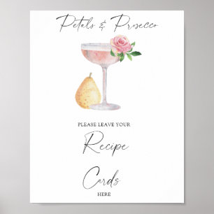 Póster Prosecco - Tu tarjeta de receta aquí