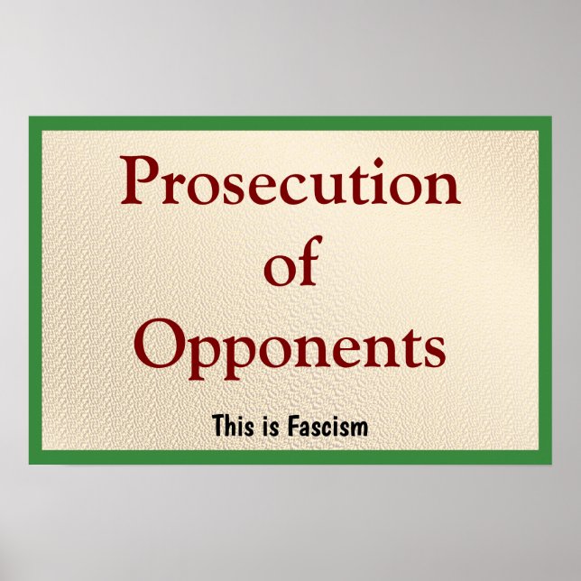 Póster Prosecution of Opponents (Frente)
