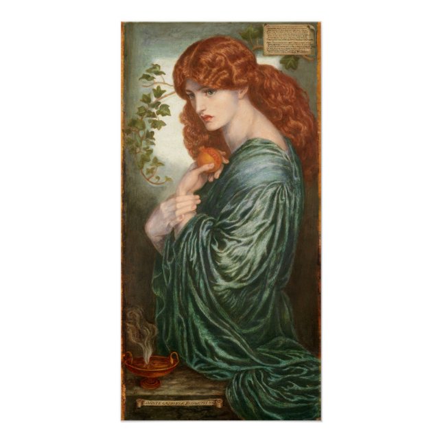 Póster Proserpine Dante Gabriel Rossetti Glossy (Anverso)