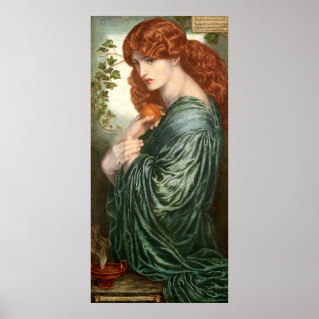 Póster Proserpino de Rossetti (Frente)