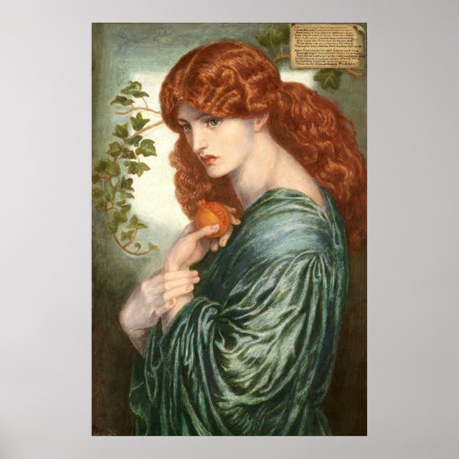 Póster Proserpino de Rossetti (Frente)