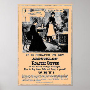 Póster Prospecto del vintage para el bea asado del café